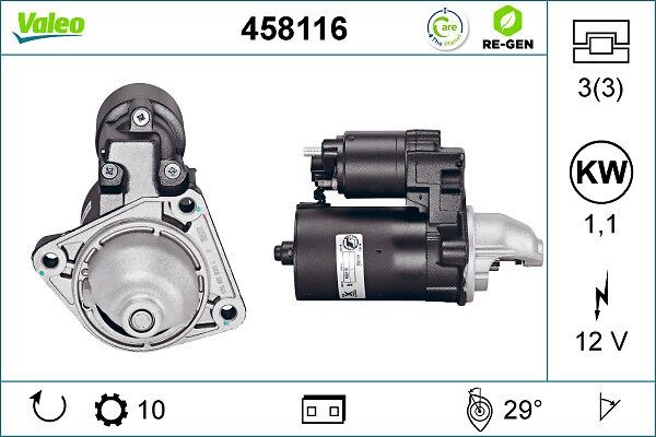 VALEO Starter Artikli number: 458116 soodsalt