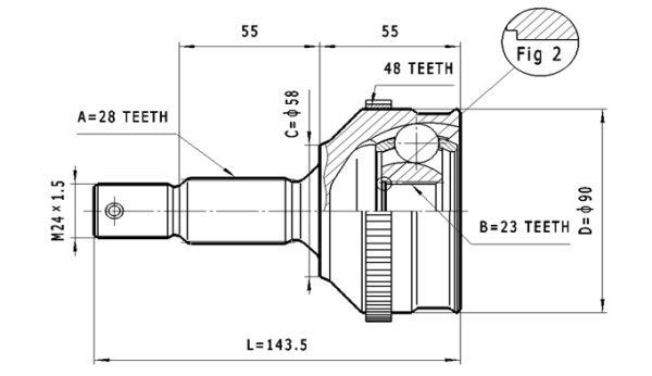 STATIM Joint kit, drive shaft Article number: C.105 cheaply