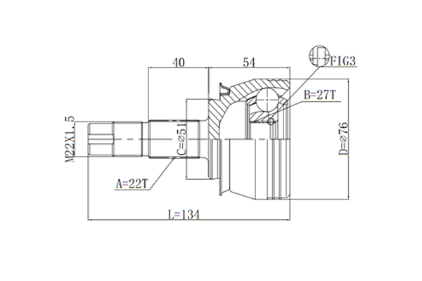 STATIM Joint kit, drive shaft Article number: C.141 cheaply