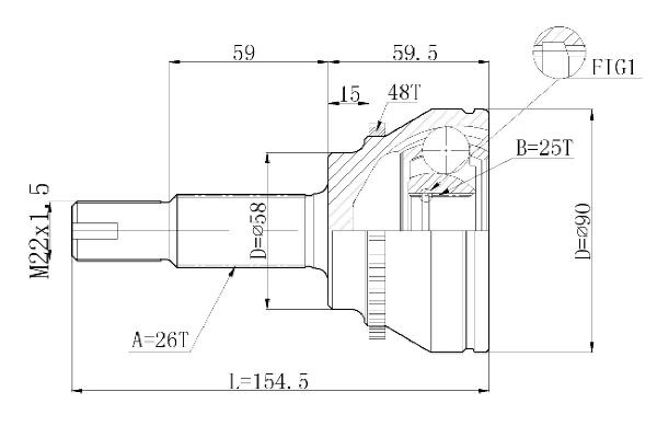 STATIM Joint kit, drive shaft Article number: C.580 cheaply