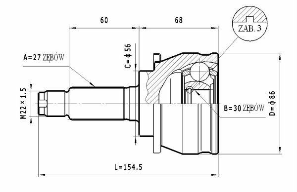 STATIM Joint kit, drive shaft Article number: C.601 cheaply