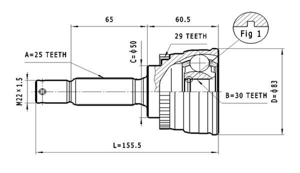 STATIM Joint kit, drive shaft Article number: C.626 cheaply