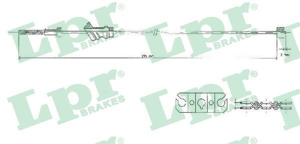 LPR Hand brake cable Article number: C1548B cheaply