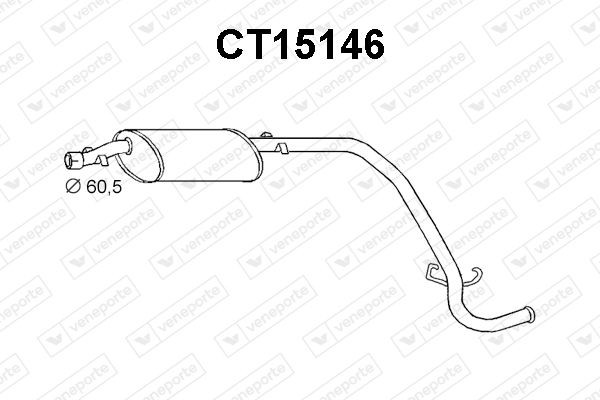 VENEPORTE Rear silencer Article number: CT15146 cheaply