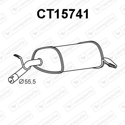 VENEPORTE Rear silencer Article number: CT15741 cheaply