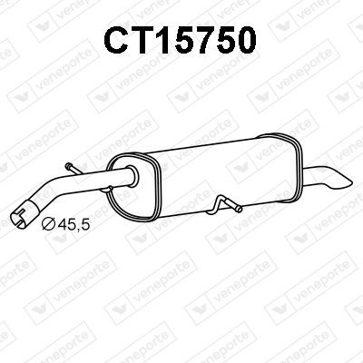 VENEPORTE Rear silencer Article number: CT15750 cheaply