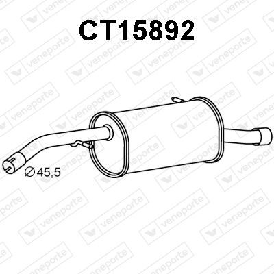 VENEPORTE Rear silencer Article number: CT15892 cheaply