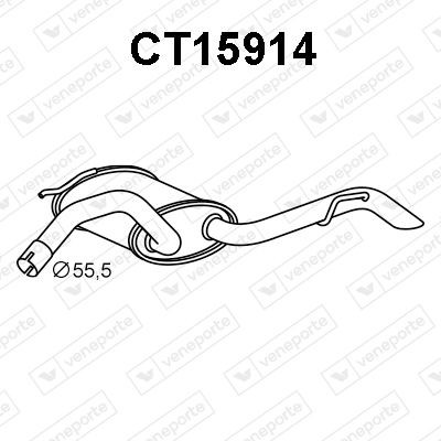 VENEPORTE Rear silencer Article number: CT15914 cheaply