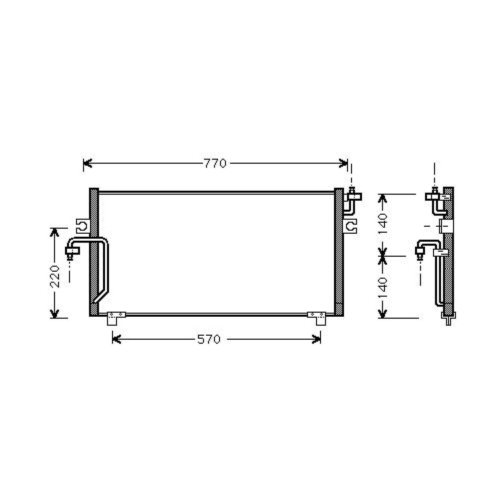 DIEDERICHS Air conditioning condenser Article number: DCC1100 cheaply