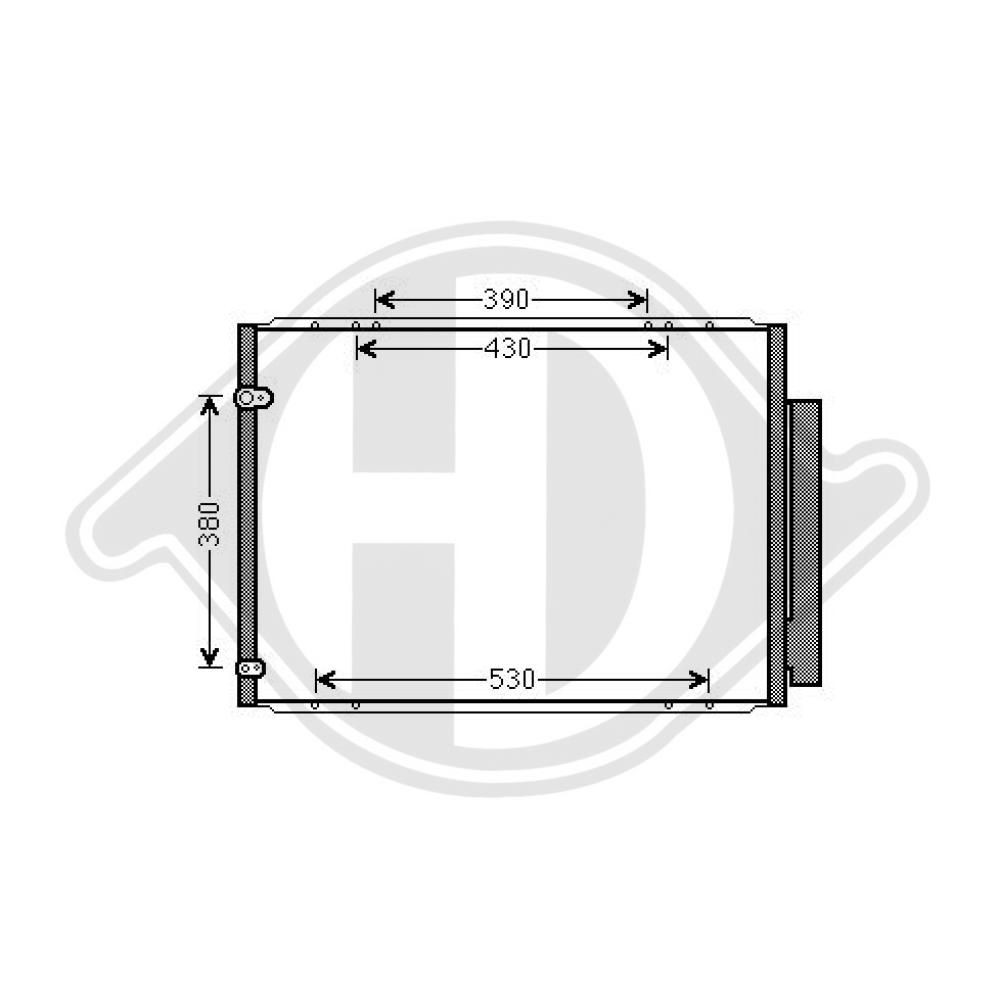 DIEDERICHS Air conditioning condenser Article number: DCC1417 cheaply