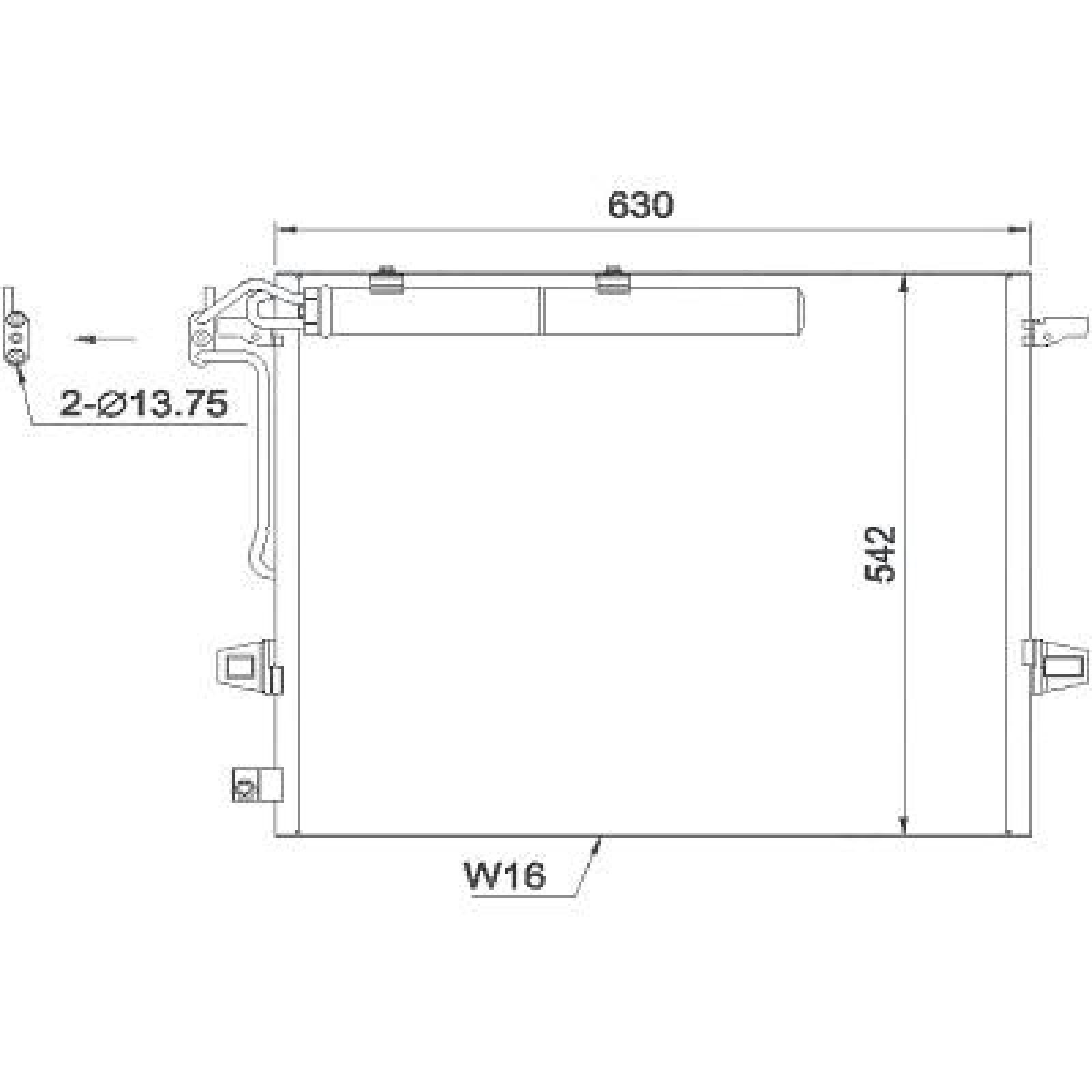 DIEDERICHS Air conditioning condenser Article number: DCC1692 cheaply