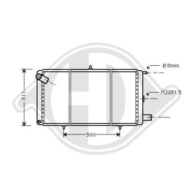 DIEDERICHS Engine radiator Article number: DCM1646 cheaply
