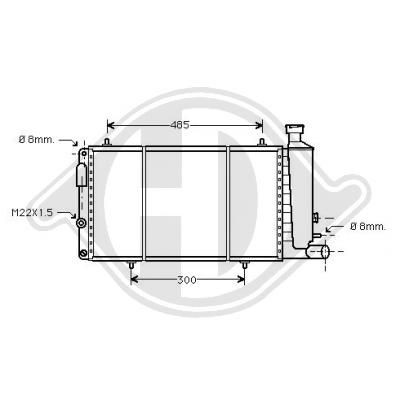 DIEDERICHS Engine radiator Article number: DCM1653 cheaply