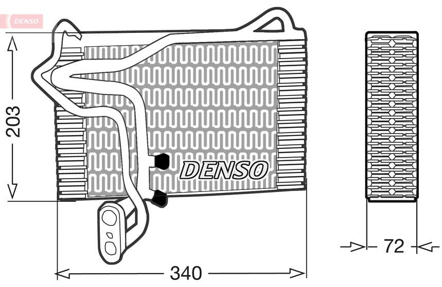 DENSO Air conditioning evaporator Article number: DEV02001 cheaply