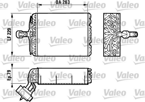 VALEO Air conditioning evaporator Article number: 817080 cheaply