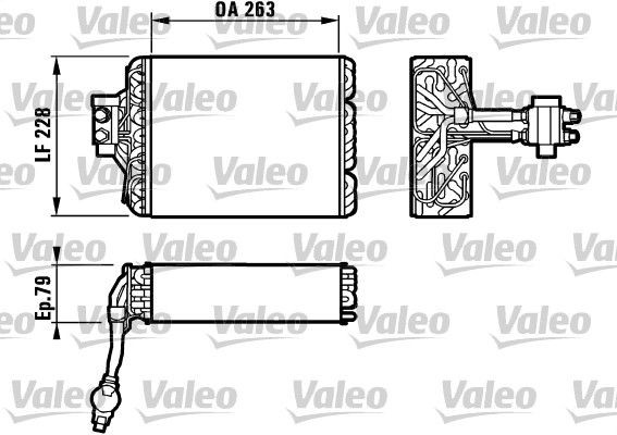 VALEO Air conditioning evaporator Article number: 817102 cheaply