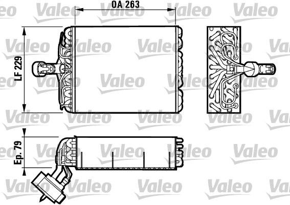 VALEO Air conditioning evaporator Article number: 817158 cheaply