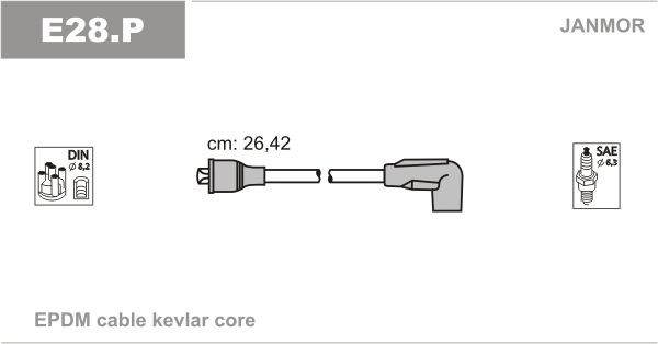 JANMOR Ignition Cable Kit Article number: E28.P cheaply