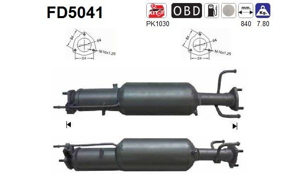 AS Diesel particulate filter Article number: FD5041 cheaply