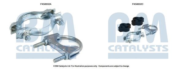 BM CATALYSTS Mounting Kit, exhaust pipe Article number: FK50032 cheaply
