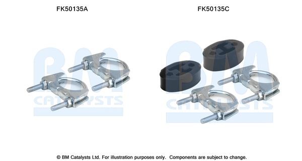 BM CATALYSTS Mounting Kit, exhaust pipe Article number: FK50135 cheaply
