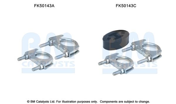BM CATALYSTS Montagesæt, udstødningsrør Varenummer: FK50143 billige