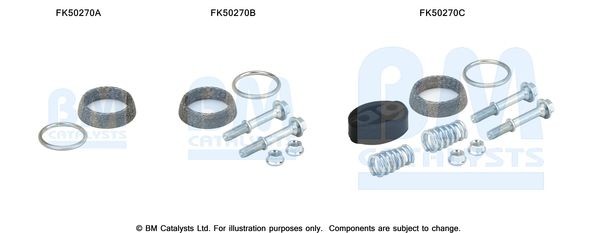 BM CATALYSTS Mounting Kit, exhaust pipe Article number: FK50270 cheaply