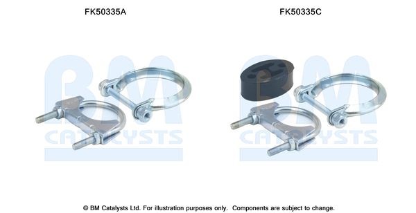 BM CATALYSTS Mounting Kit, exhaust pipe Article number: FK50335 cheaply
