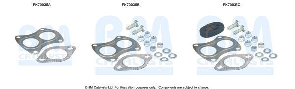 BM CATALYSTS Mounting Kit, exhaust pipe Article number: FK70035 cheaply