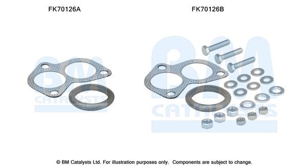 BM CATALYSTS Mounting Kit, exhaust pipe Article number: FK70126 cheaply