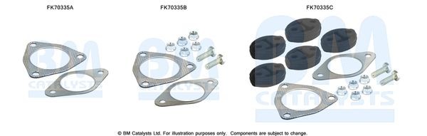 BM CATALYSTS Mounting Kit, exhaust pipe Article number: FK70335 cheaply