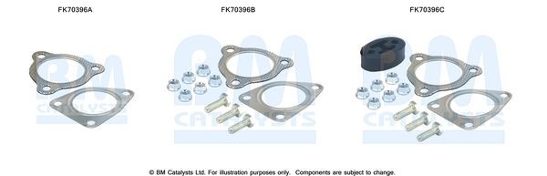 BM CATALYSTS Mounting Kit, exhaust pipe Article number: FK70396 cheaply