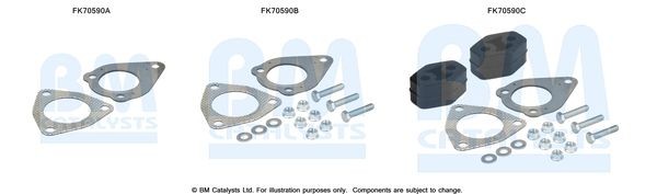 BM CATALYSTS Kit montaggio, Tubo gas scarico Numero articolo: FK70590 poco costoso