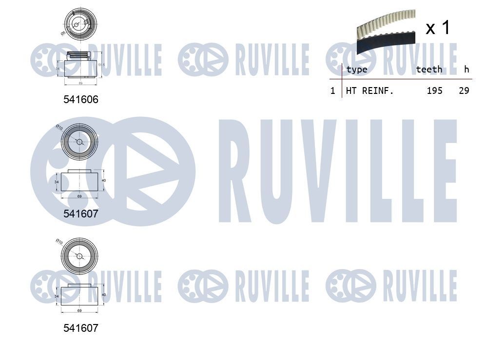 RUVILLE Timing belt tensioner pulley Article number: 59003 cheaply