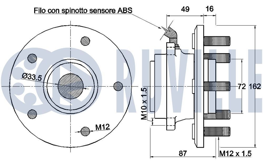 RUVILLE Wheel bearing kit Article number: 8303 cheaply