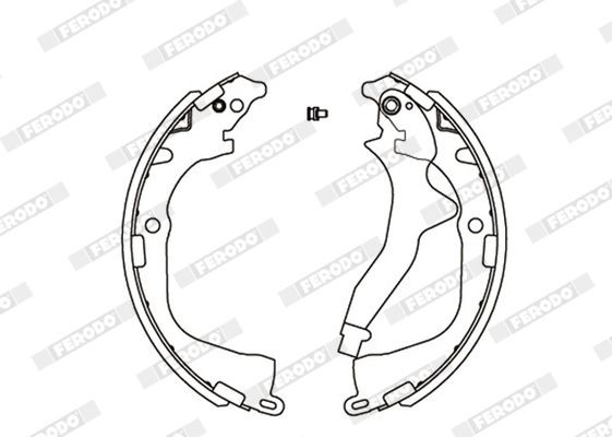 FERODO Brake Shoe Set Article number: FSB4165 cheaply