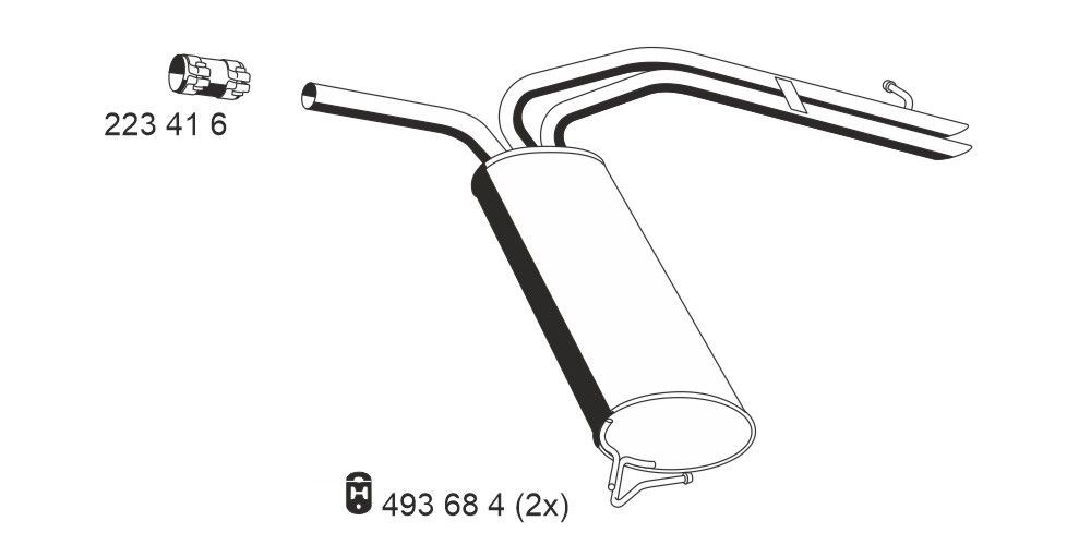 ERNST Rear silencer Article number: 048071 cheaply