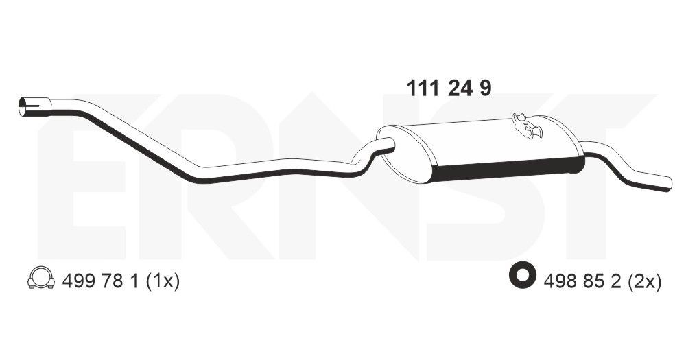 ERNST Rear silencer Article number: 111249 cheaply