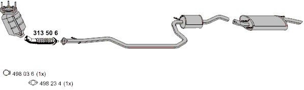 ERNST Exhaust Pipe Article number: 313506 cheaply