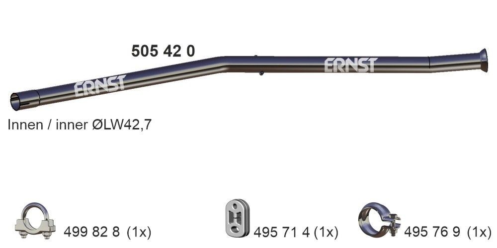 ERNST Exhaust Pipe Article number: 505420 cheaply