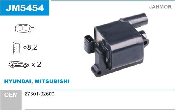 JANMOR Ignition coil Article number: JM5454 cheaply