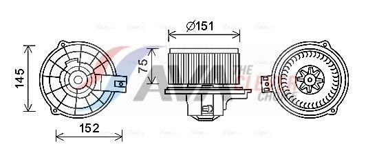 AVA COOLING SYSTEMS Elektricni motor, ventilator notranjega prostora številka artikla: KA8235 poceni