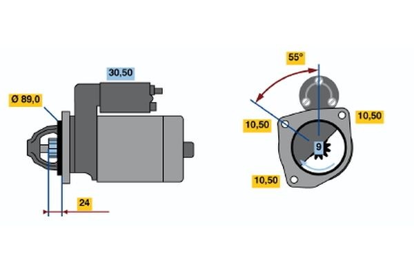BOSCH Starter Artikli number: 0 986 011 790 soodsalt