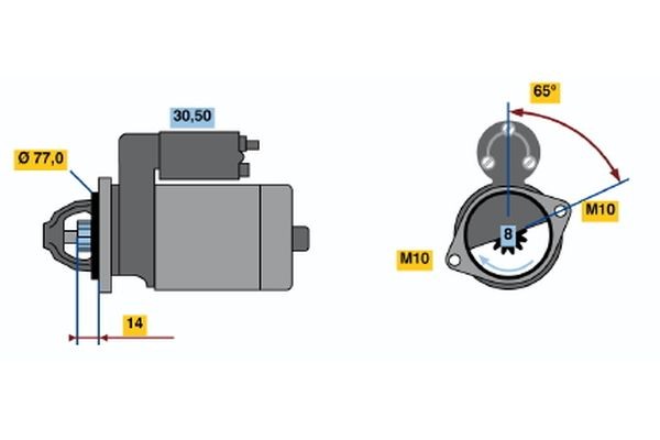 BOSCH Starter motor Article number: 0 986 017 721 cheaply