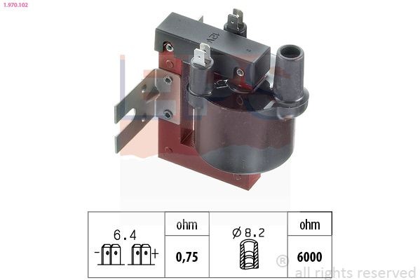 EPS KR.0526 Remondikomplekt, süütejagaja JETTA 1.8 84 HP Bensiin 1992