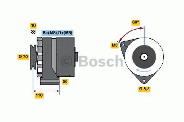 BOSCH Алтернатор артикулен номер: 0 986 034 150 евтино