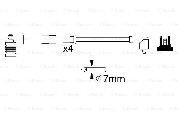 BOSCH Ignition Cable Kit Article number: 0 986 356 727 cheaply