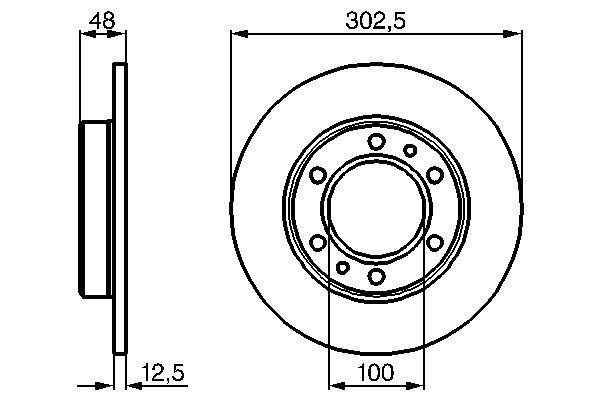 BOSCH Brake disc Article number: 0 986 478 304 cheaply