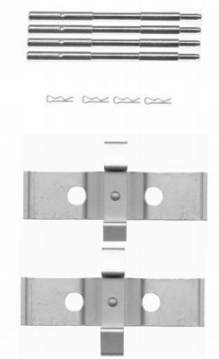 MINTEX MBA1637 Set accesorii, placute frana A8 3.7 quattro 230 CP benzina 2002