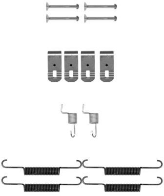MINTEX MBA895 Brake shoe fitting kit CR-V 2.0 i-VTEC (RE5, RE1) 150 PS Petrol